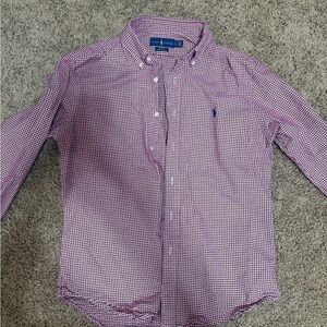 Men's Crimson Checkered Shirt - Ralph Lauren